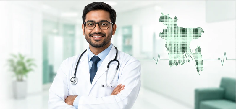 Doctor representing healthcare services across Bangladesh